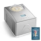 SPRINGLANE Gelatiera Emma 1,5 L con compressore autoraffreddante 150 W, in acciaio inossidabile con contenitore per il ghiaccio rimovibile (Argento, 1.5 L)