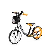 Kinderkraft Bicicletta SPACE, Bici Senza Pedali, in Metallo, Poggiapiedi, Accessori, per Bambini fino 35 Kg, Arancione