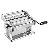Marcato AT-180-CLS Macchina per Pasta Manuale Atlas 180 Classic, Acciaio Cromato, Argento,Linea Basic.