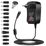 AXFEE 41W Adattatore di Alimentatore Universale, on 12 Spine CC per 6V-24V Altoparlanti, Macchine Fotografiche, Lampade, Tablet Altoparlanti, TV, Telefono e Elettronica Domestica eccetera.-2000mA Max