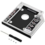 GeekerChip Hard Drive Caddy Frame 9,5mm,2nd 2.5' HDD/SSD SATA3 HDD Hard Drive Adattatore per 9.5mm Notebook Dvd-Rom bay Ottico