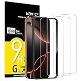 NEW'C 3 Pezzi, Vetro Temperato per iPhone 17, 17 Pro, iPhone 16 Pro (6,3 pollici), Pellicola Prottetiva Anti Graffio - Ultra resistente - Trasparente HD - Strumento di installazione facile incluso