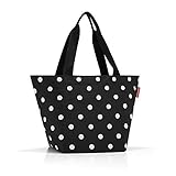Reisenthel shopper M - Borsa della Spesa Capiente ed Elegante, Chiusura con Cerniera, Design Pratico, Tasca Interna con Zip, Tessuto Idrorepellente, 15 L, Fantasia a Pois Mix