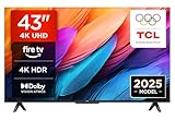 TCL 43PF650 43-inch 4K Ultra HD, HDR TV, Smart LED and Fire TV (Dolby Vision, Dolby Atmos, DTS, HDR 10, Alexa Built-in, Airplay2, Miracast)