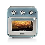 Ariete 4632 Friggitrice ad aria e forno Vintage, 1400W, 2in1, Capacità 16L, Accessori inclusi, Timer 60 minuti, Doppio vetro, Celeste