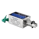 Heschen Elettromagnete solenoide, HS-1564B, DC12V 3A, corsa 20mm, forza 60N, tipo push pull, telaio aperto, movimento lineare