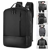 Gimars UPGRADE Design 3 in 1 Zaino Messenger Bag per Computer Portatile da 15.6”Borsa a Tracolla Uomo con Presa USB Antifurto Multifunzionale per Università Scuola Business Viaggio Aereo