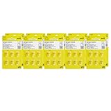 Amazon Basics Confezione da 60 batterie zinco-aria per apparecchi acustici, misura 10, 1,45 Volt, linguetta gialla, durata 4 anni, Confezione Sicura per Bambini (Usare le Forbici per Aprire)