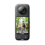 Insta360 X3, Action cam a 360° impermeabile con adesivi, sensore da 1/2', 360° 5.7K, foto a 360° a 72 MP, stabilizzazione, touchscreen da 2,29', feedback vibrazioni, editing con IA, live streaming