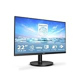 Philips Monitor 221v8 22 pollici 1920x1080, FHD, 75Hz, VA Panel, 4ms GtG, (HDMI1) Adaptive Sync, Nero