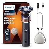 Philips Shaver 5000X Series Rasoio elettrico Wet and Dry tecnologia Skin Protect, testina flessibile a 360°, 1 ora di ricarica/ricarica rapida di 5 minuti, cappuccio a P, Arancione, modello X5012/00