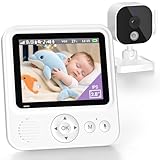 OBVHNUA Baby Monitor Video e Audio 2,8' 720P LCD IPS 2000mAh USB-C Baby Phone con Zoom Digitale VOX Visione Notturna Comunicazione Bidirezionale Sensore Ninna Nanna