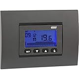 VEMER VE431300 DAFNE - Cronotermostato Digitale da Incasso, Programmazione Settimanale, Alimentazione 230V, Bianco e Grigio Antracite