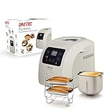 Imetec Panemio macchina del pane, Impasta lievita e cuoce, 12 programmi, cestello pagnotta, Accessorio panini, 3 livelli di doratura, Avvio programmabile, 550 W, Ricettario