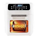 Tagars Forno Friggitrice Ad Aria Calda Da 12 Litri Con Display Digitale, Sistema A Riscaldamento Rapido, 12 Programmi Di Cottura, Timer e Temperatura Regolabili 1800 W