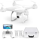Potensic T25 GPS Drone con Telecamera 2K HD 120 ° Grandangolo Regolabile Dual GPS +9 Axsi Gyrospace FPV RC Quadcopter Telecomando Ritorno Automatico Seguimi Traiettoria di Volo, 2 Batterie e Valigetta