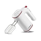 G3 Ferrari G20151 Sbattitore, 150 Watt, 5 Velocità, Fruste INOX, Accessori impastatori INOX, Bianco