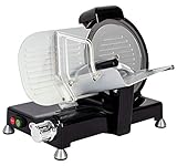 RGV Affettatrice 25 Special Edition Black - Ø250 mm, 140W, Pressamerce Lavabile in Lavastoviglie, Lama in Acciaio Temprato, Nero