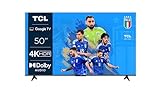 TCL 50P639, TV 50”, 4K HDR, Ultra HD, Google TV con design senza bordi (HDR 10, Game Master, Dolby Audio, compatibile con Assistente Google e Alexa)