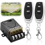 Interruttore telecomando senza fili 433 MHz, 220 V, 30 A, telecomando con 2 trasmettitori, telecomando, interruttore per porta garage, tapparelle