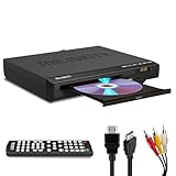 Lettore DVD HDMI 1080P per TV e Smart TV | Player Multizona Region Free con USB, RCA, CD, MP3, JPEG, AVI, VOB | Con Telecomando e Cavo HDMI Incluso | Majority