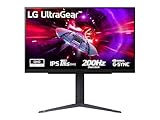 LG UltraGear 27GS75Q Monitor Gaming 27' IPS QHD (2560x1440), 200Hz (OC), 1ms (GtG), G-Sync Compatible, AMD FreeSync, HDR10, HDMI 2.0, DisplayPort 1.4, Flicker Safe, Nero