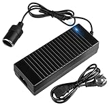 Vegena Adattatore di alimentazione da auto, 220 V a 12 V 15 A, trasformatore di corrente, alimentatore di rete, inverter accendisigari per frigoriferi auto, frigoriferi, riempitivo pneumatici