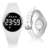 HUYVMAY Pedometro Orologio senza App/Bluetooth, Orologio Digitale Impermeabile con Cronometro Sveglia, Contacalorie, Contatore di distanza, Contapassi, Orologio Sportivo per Donna e Bambini