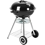 tectake® BBQ, Barbecue Smoker a Carbonella, Grill Multifunzionale, Capacità Griglia per 6 persone, Alimentazione Aria Regolabile, Cassetto Raccoglicenere Estraibile, Dimensioni 48x45x70 cm, 2.6 kg