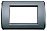 VIMAR 16763.15 Idea Placca Rondò 3 Moduli, tecnopolimero, Grigio Grafite, 1 Pezzo