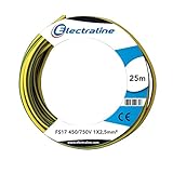 Electraline 13172 Cavo Unipolare FS17, Sezione 1 x 2.5 mm², Giallo/Verde, 25 m
