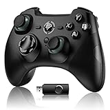 EasySMX Controller Wireless PC, Joystick per PC 2.4G, Doppie Vibrazioni Feedback ed Alta Sensibilità, Gamepad PC Wireless Supporta PS3 , Telefono Android, Tablet, PC, TV, TV Box