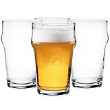 Glasmark KROSNO 1992 Set di 4 bicchieri da birra, 300 ml, Pils, bicchieri da birra Stout Ale, per birra, boccale di birra, lavabile in lavastoviglie