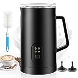 Vexloria Montalatte Elettrico 4 in 1, 580ML, Schiumalatte Caldo e Freddo Veloce, 2 Fruste, Rivestimento Antiaderente, Rivestimento Antiaderente per Cappuccino, Latte, Macchiato e Cioccolata Calda