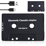 GOEDCH Adattatore per cassetta auto Bluetooth: adattatore per cassetta stereo ad alta fedeltà, adattatore per cassetta Bluetooth 5.0 senza fili per auto, ricarica USB, per telefoni cellulari