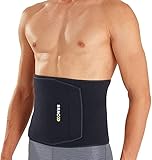 Bracoo SE22 Fascia Addominale Dimagrante. Cintura Regolabile per Sudare. Bruciatore Calorico Effetto Sauna. Aumenta Intensità Aerobica (L-XL, Nero)