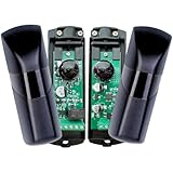 domyno Coppia di Fotocellule a Infrarossi Universali per Cancello Garage Sensore Esterno porta Automatica 12V / 24V AC DC