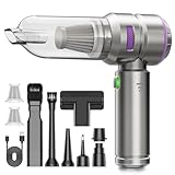 KITBEZN Aspirabriciole Senza Fili, 26KPA Aspirapolvere per Auto Portatile, 4 in 1 Mini Aspirapolvere Potente, Aspirapolvere Portatile per Auto, Divano, Animale Domestico, Cucina