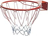 Mondo Toys - Cerchio da Basket/Pallacanestro per Bambini e adulti - Cerchio da Basket da esterno con anello in metallo - Diametro 45 cm / 18 inch - Kit rete e bulloni di fissaggio INCLUSI - 18299