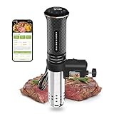 KitchenBoss WiFi Sous Vide Roner：Wi-Fi Roner Cucina a Bassa Temperatura con Controllo APP e Controllo Accurato Della Temperatura, LED Display, Ultra-Silenzioso, Impermeabilità IPX7, 1100W 40℃-90℃