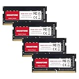 【DDR4 RAM Solo Notebook】GIGASTONE 64GB Kit(4x16GB) DDR4 3200MHz (2933MHz or 2666MHz) PC4-25600 (PC4-23400, 21300) CL22 1.2V SODIMM 260pin Memoria notebook–Unbuffered Non-ECC, alte prestazioni