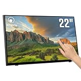 Atlantis A05-T22A-VHDM Monitor Touch 22 pollici, schermo 22', Touchscreen 10 tocchi, Full HD 1920x1080, HDMI VGA DP, inclinabile 15°-50°, Vetro Protettivo 7H, Contrasto 1000:1,Angolo 178/178,Vesa 100
