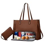 Borsa Per Computer Portatile Da Donna, Borsa Termica Con Scomparto Pranzo,Borsas Business Multitasca Con Tracolla Regolabile, Per Laptop 16 Pollici, Tablet, Ufficio, Scuola, Università, Viaggi Outdoor