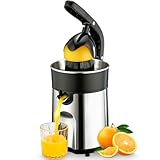 Cozary Spremiagrumi Elettrico,Spremi Agrumi Elettronico, 2 Coni di Dimensioni Diverse, Sistema Antigoccia, Lavabile in Lavastoviglie, senza BPA,Spremiagrumi a Leva per Arance e Limoni