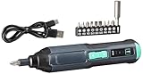 Amazon Basics by SKIL avvitatore elettrico da 3,6V (4V max), include set da 10 punte e cavo USB, nero