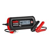 Telwin T-Charge 12 EVO: Caricabatterie, Mantenitore di Carica Elettronico e Tester Multifunzione 6/12V con Schermo LCD, per tutti tipi di batterie di Veicoli, Auto, Moto. IP65. Cavi inclusi.
