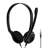 EPOS PC5 Chat Cuffie Cablate per PC Auricolari On-Ear Leggeri, Microfono Noise-Cancelling, Jack 3,5mm per Compatibilità Universale, Audio Cristallino Comfort Prolungato Ottimali Lavoro e Videomeeting