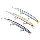 AKAMI Kit da 3 Artificiali Minnow Long Jerk Wild 19cm da 34g (Combo Wild 2)