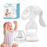 Edibaby, Tiralatte Manuale, Breast Pump, 130ml, Ergonomico, Antiscivolo, senza BPA, Posizione di Aspirazione Rapida e Confortevole.