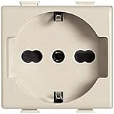 Bticino Matix Presa SA5440/16F, Presa Polivalente Universale, Standard Tedesco e Bipasso, Funziona con Prese 10/16A, Serie Matix, Colore Avorio
